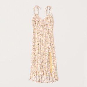 Abercrombie & Fitch Floral Tie-Strap Midi Dress – XS – Excellent Condition